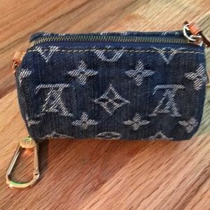 Louis Vuitton denim logo pouchette